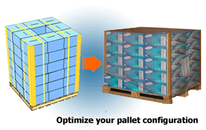 Palletizing and Package Design Software - Calculation of pallet pattern and configuration